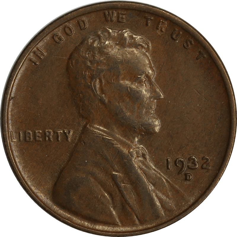 1932-D Lincoln Wheat Cent 1c, Circulated, Very Fine