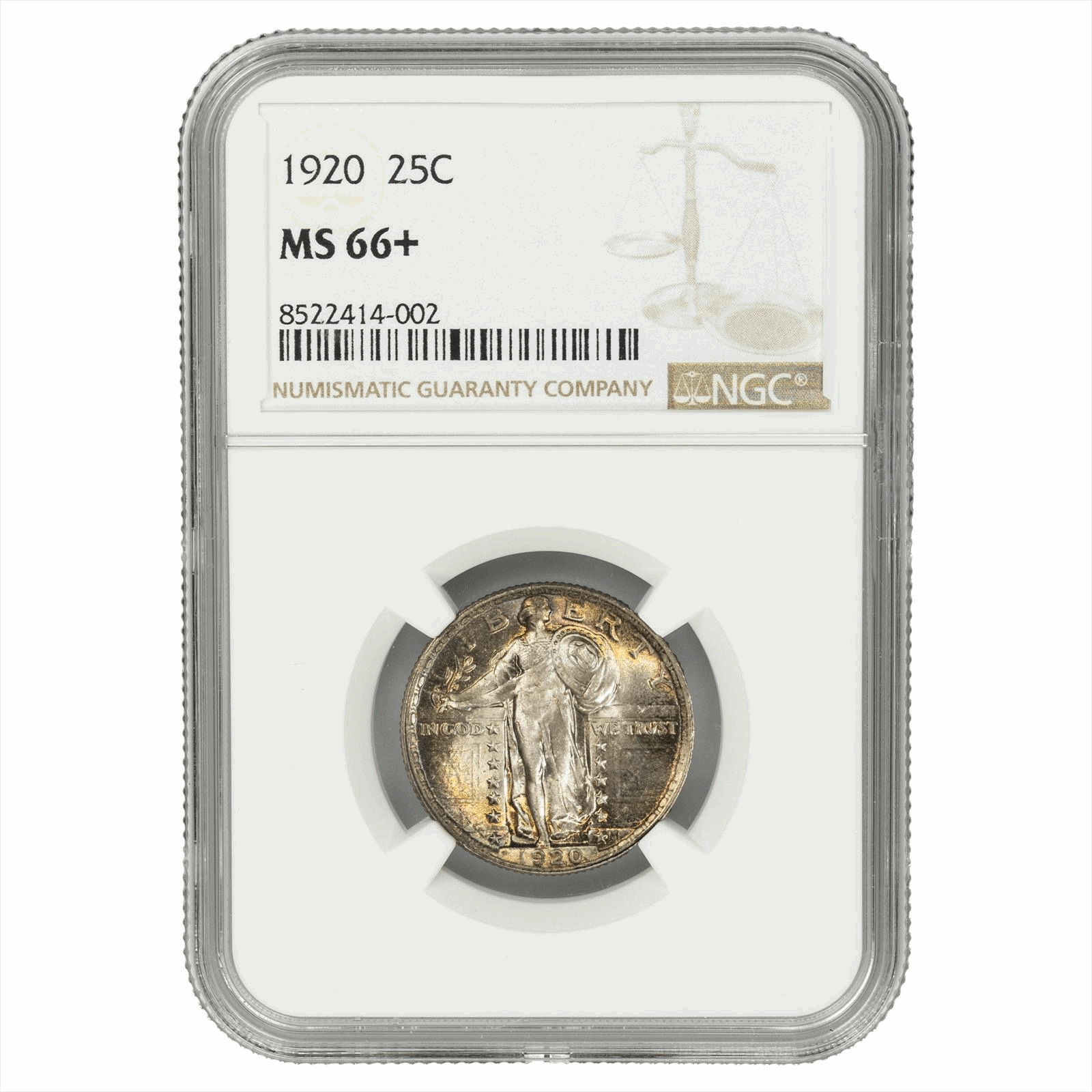 1920 Standing Liberty Quarter 25c - NGC MS 66 +