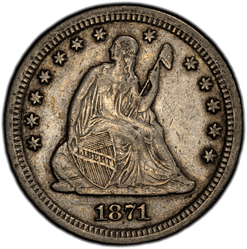 1871-S 25c PCGS VF35 