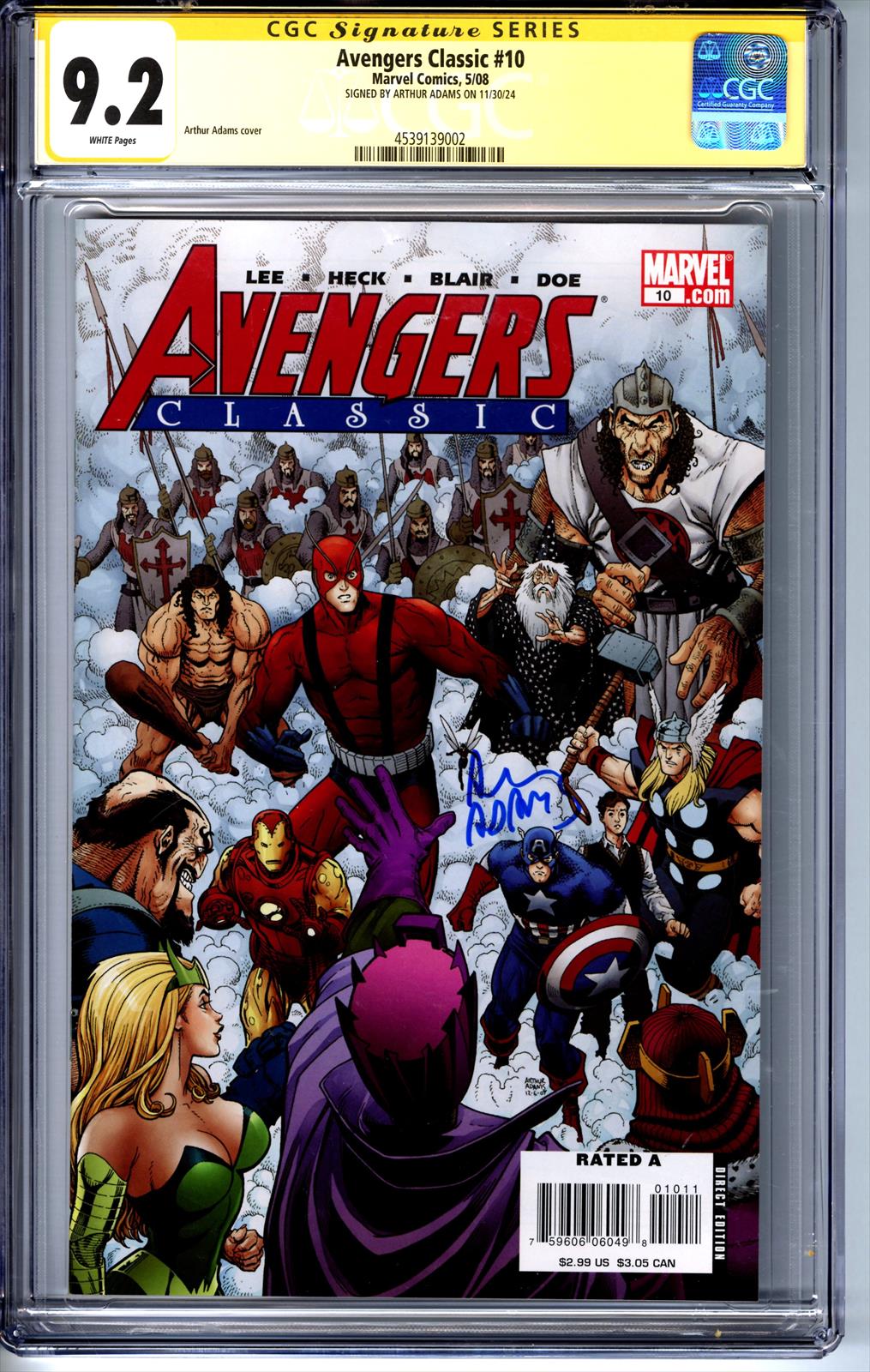 Avengers Classic #10 Marvel Comics 5/08 Signed by Arthur Adams CGC 9.2