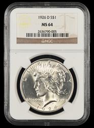 1926 D $1 NGC MS64