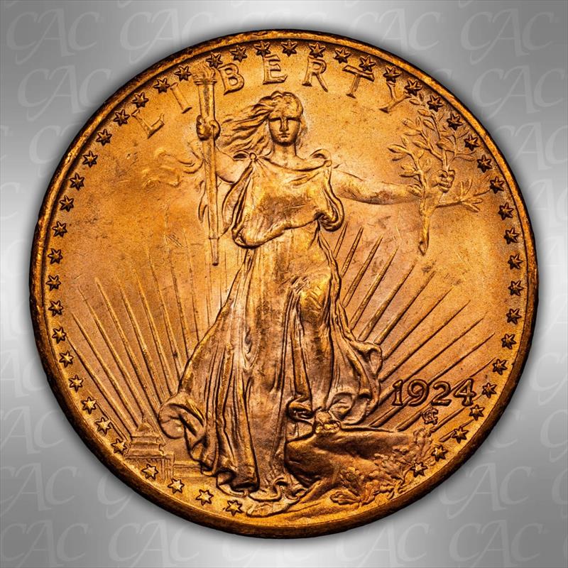 1924 $20 CACCG MS 66 