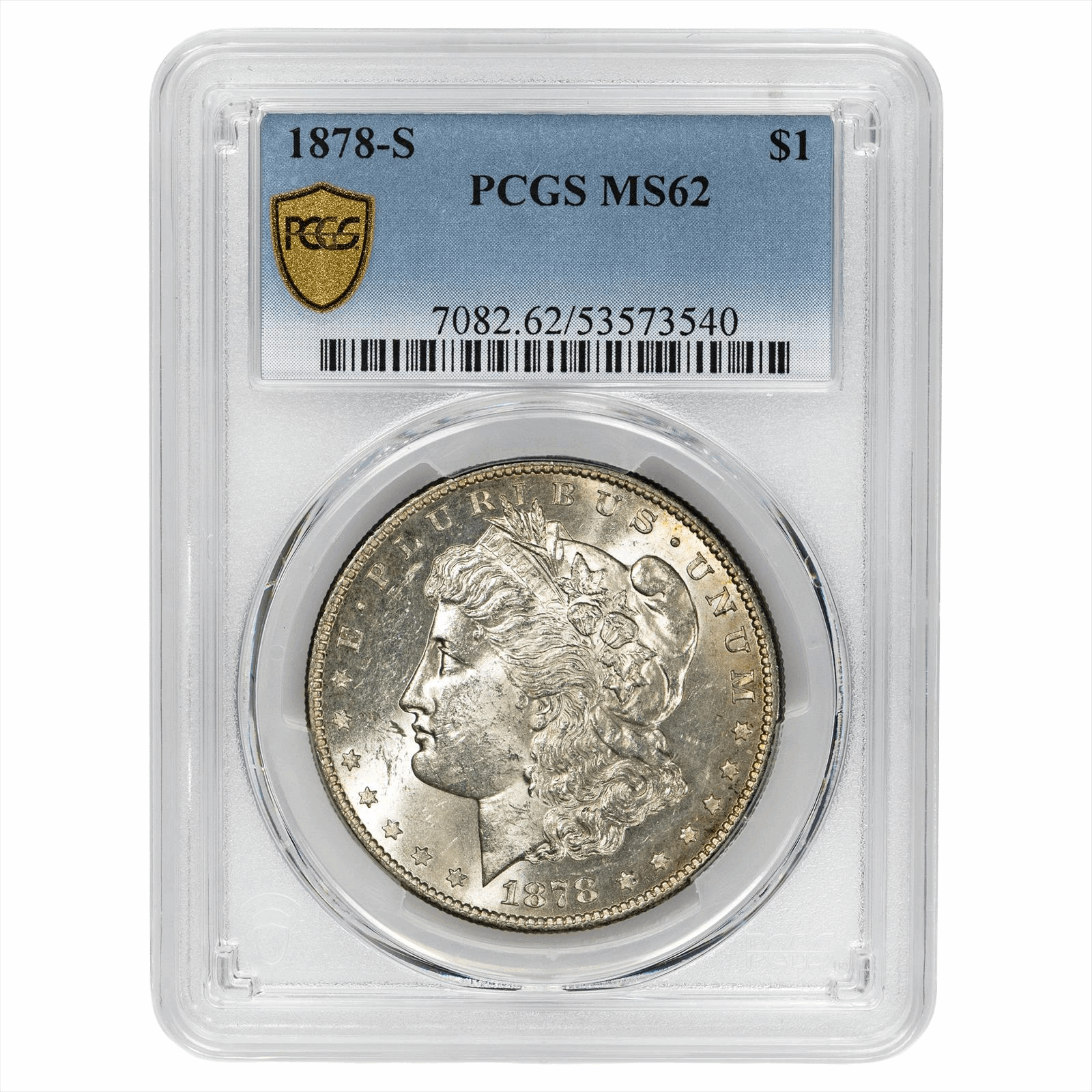 1878-S Morgan Silver Dollar $1 PCGS MS 62