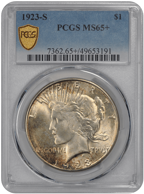 1923-S Peace PCGS MS 65+