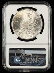 1923 $1 Mint Error Obverse and Reverse Struck Thru Bill Fivaz Signature Label NGC MS 63