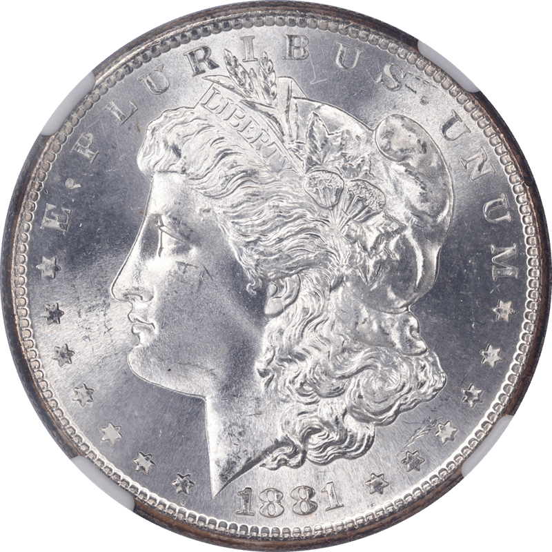1881 S Morgan Dollar Silver Dollar $1 NGC MS 66 - Gem BU