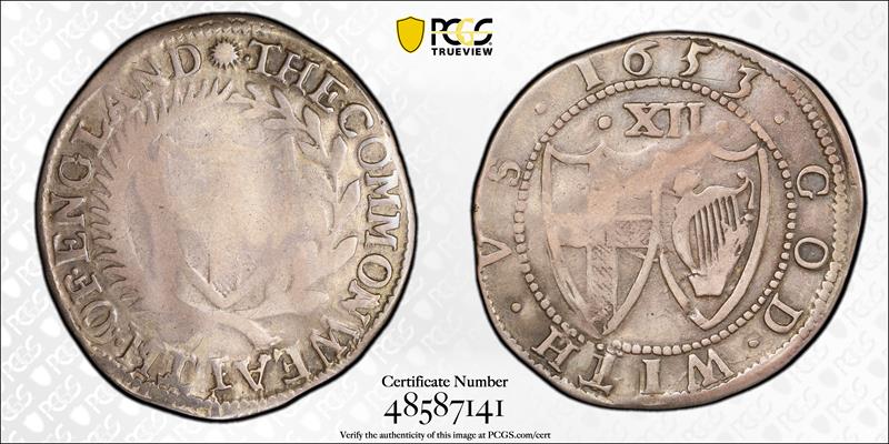 1653 Great Britain Shiling PCGS VF25 