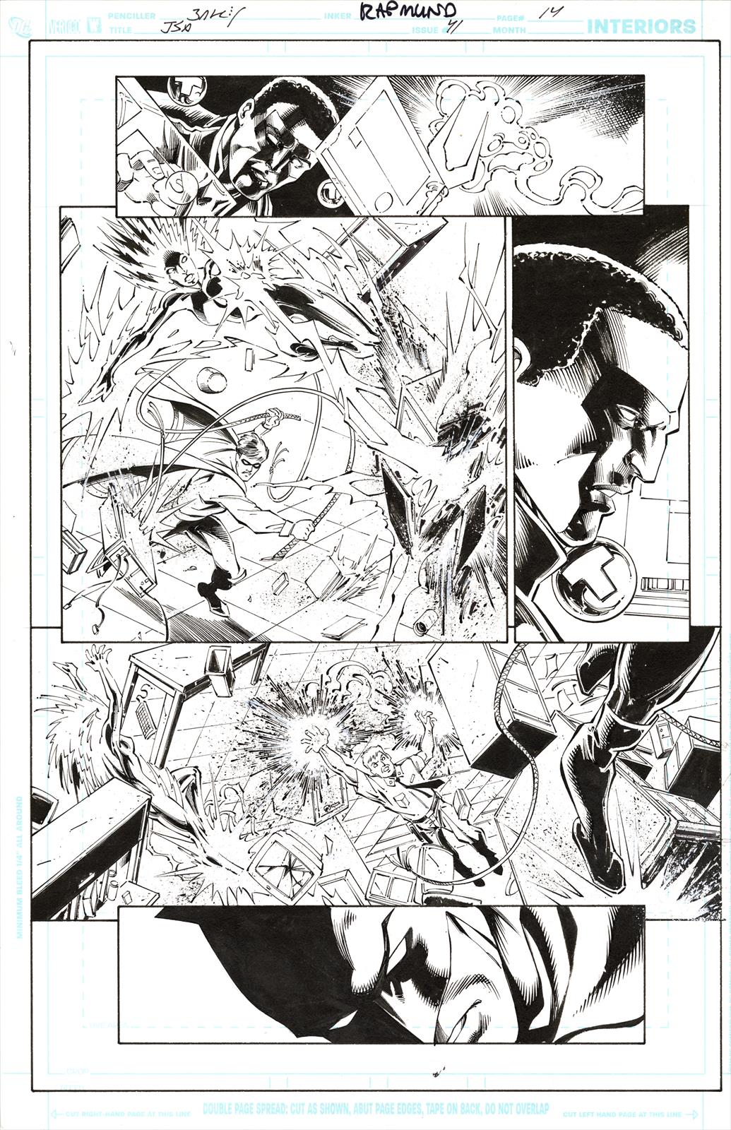 Justice Society of America Vol. 3 #41 Page 14 Artist:  Mark Bagley (Penciller) ,  Norm Rapmund (Inker) Media Type: Pen and Ink Art Type: Interior Page 