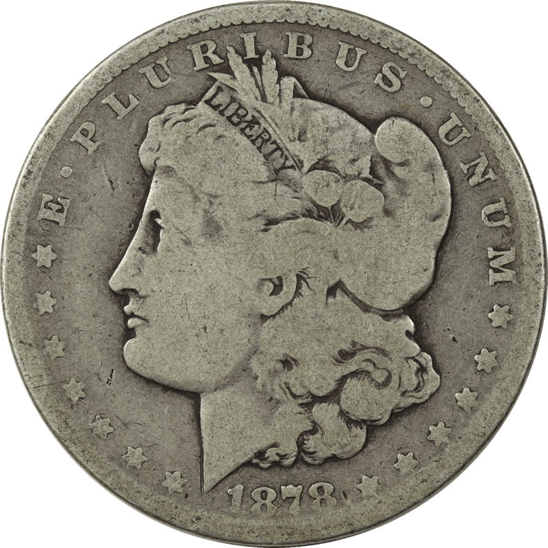 1878-CC Morgan Silver Dollar $1, Circulated, About Good +