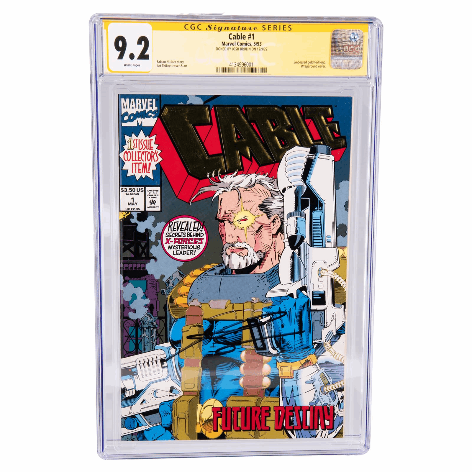 Marvel Josh Brolin Signed Cable #1 Comic CGC 9.2