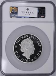 2020 10 oz Silver Great Britain Queens Beast Hanover Horse NGC PF70  