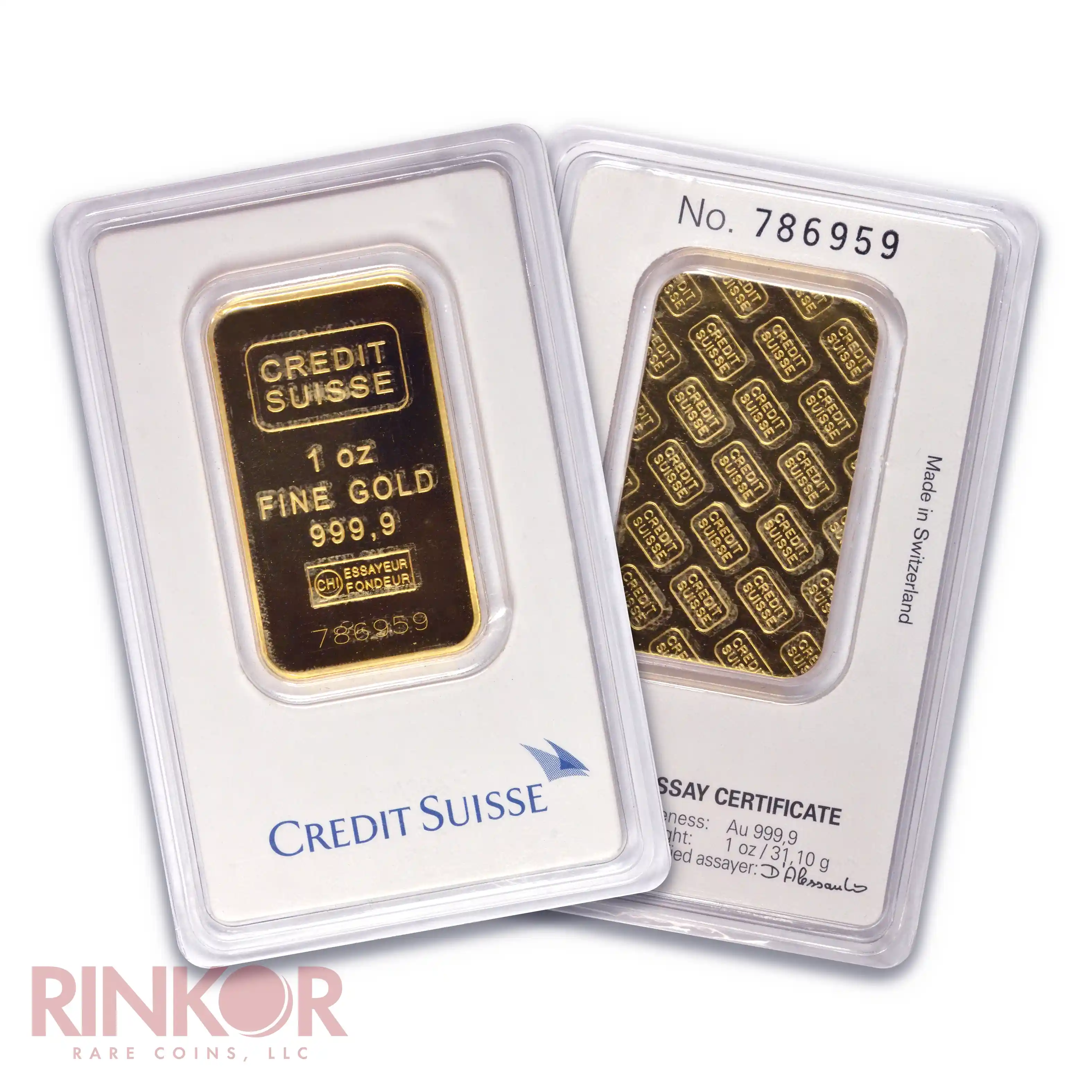 1oz Credit Suisse Gold Bar (Carded)