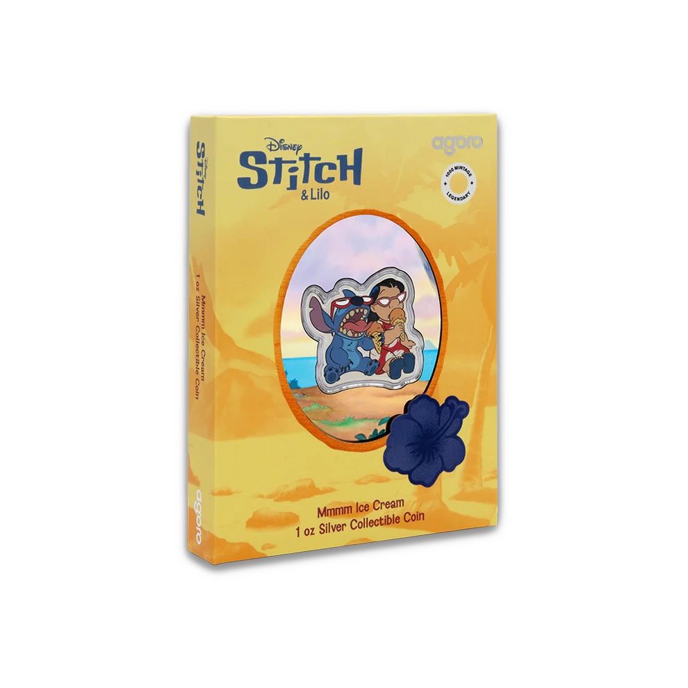 2025 Niue Disney Lilo and Stitch Mmmm Ice Cream 1oz Silver Coin 