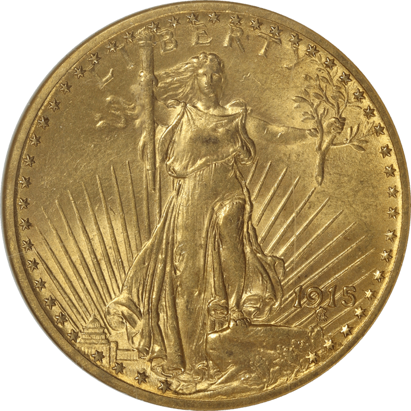 1915 St. Gaudens $20, NGC MS 63 - Elusive CAC Example 