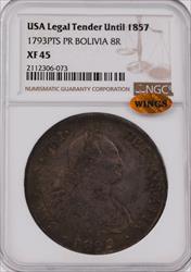 1793 PTS PR Bolivia 8 Real XF 45 WINGS 