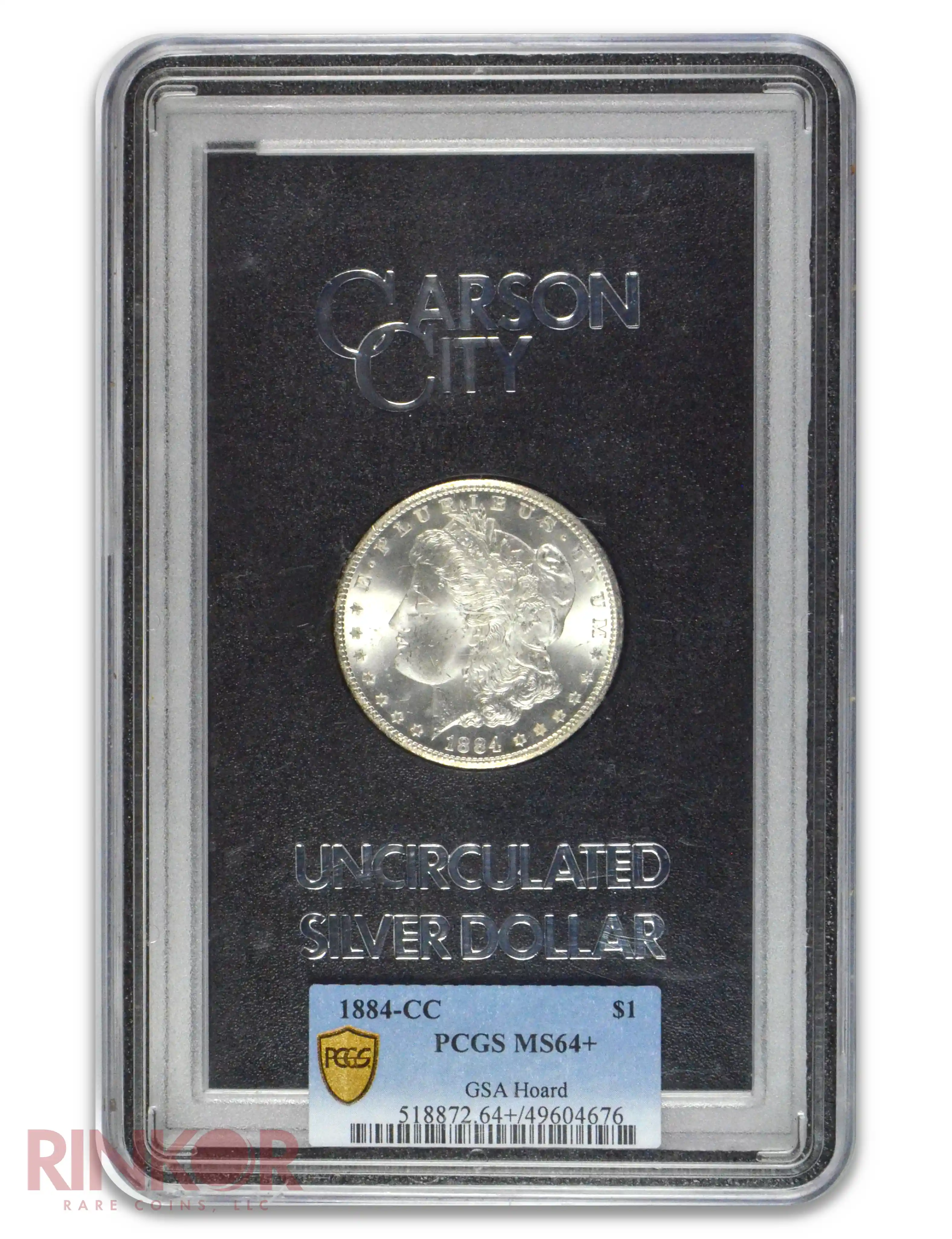 1884-CC $1 GSA Hoard Morgan Dollar PCGS MS 64+
