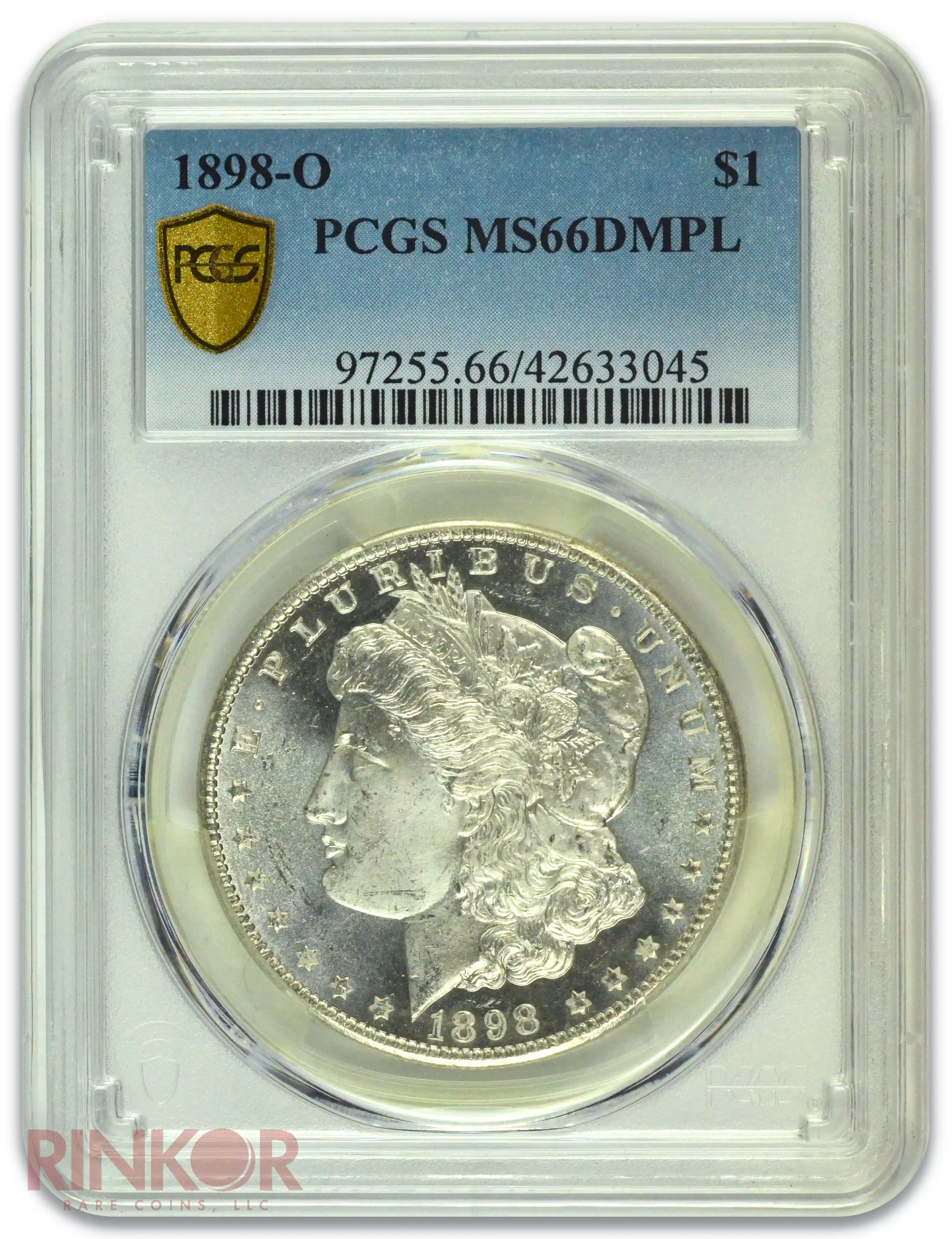 1898-O $1 Morgan Dollar PCGS MS 66 DMPL