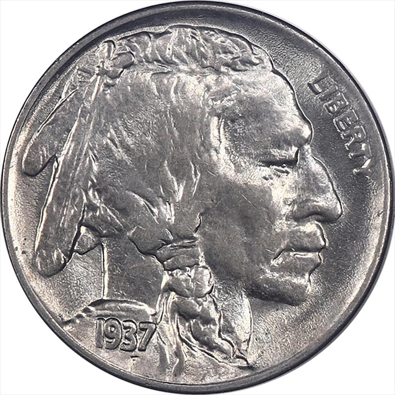 1937-S Buffalo Nickel, 5c  Choice Uncirculated - Nice Original Coin 