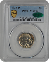 1925-D Buffalo PCGS CAC MS 65+