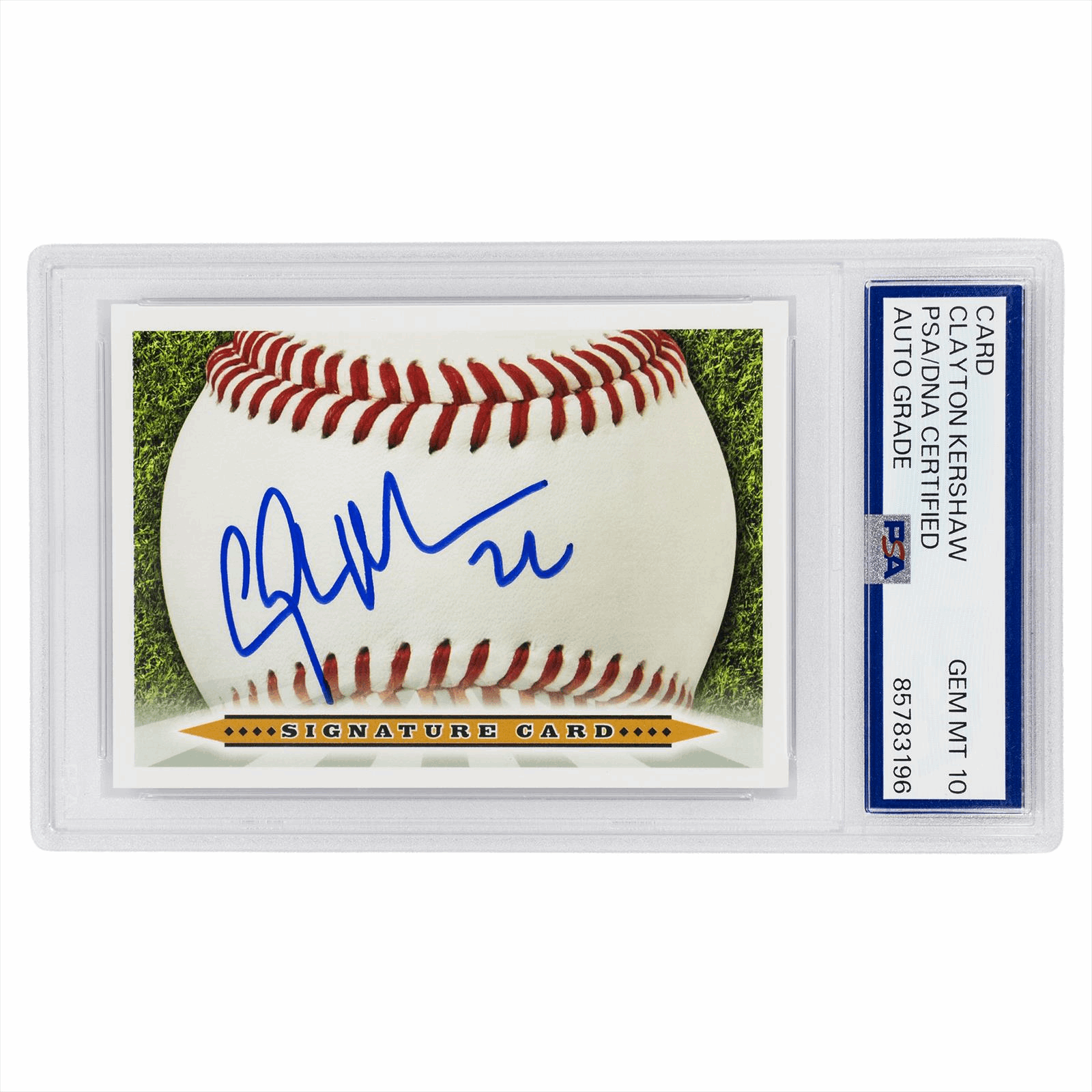 2014 Clayton Kershaw Autograph Card PSA/DNA GEM MT 10