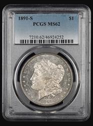 1891 S $1 PCGS MS62 MS62