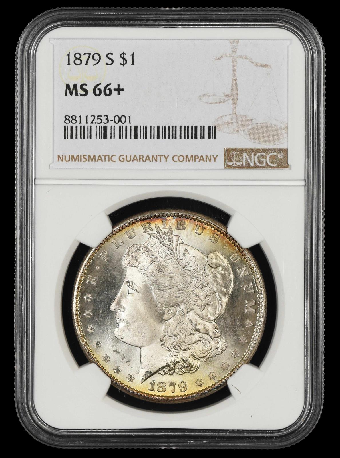 1879 S $1 NGC MS 66 +