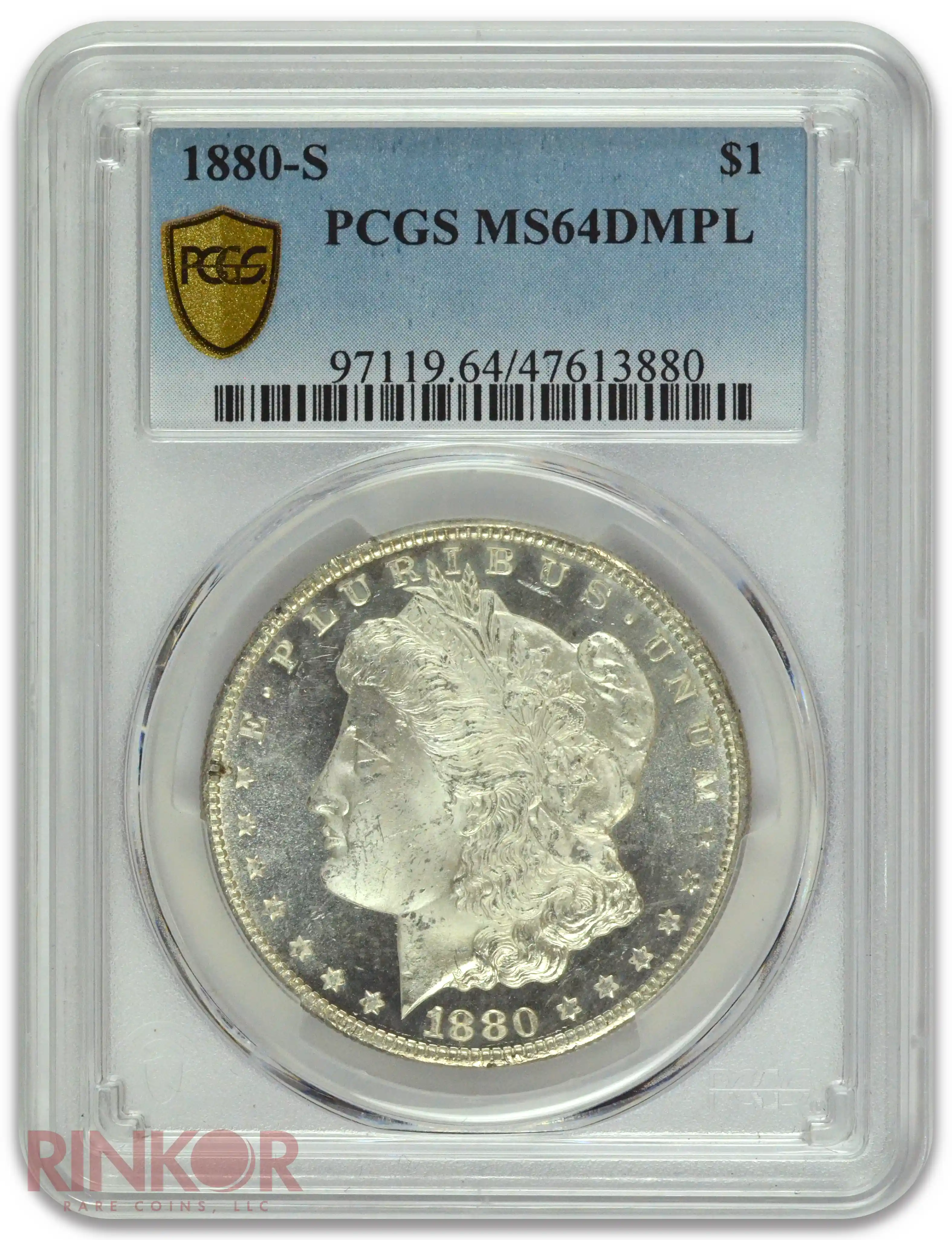 1880-S $1 Morgan Dollar PCGS MS 64 DMPL