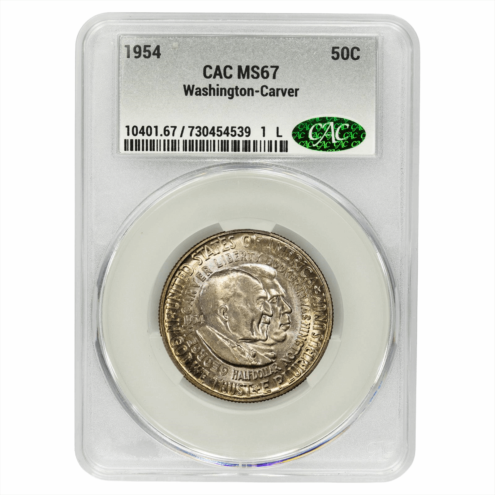 1954 Washington-Carver Commemorative Half Dollar 50C CACG MS 67