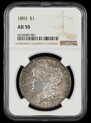 1893 $1 NGC AU-50