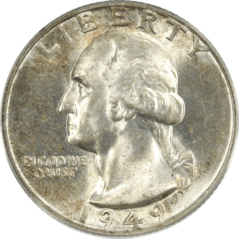 1949 Washington Quarter 25c, PCGS MS 66 