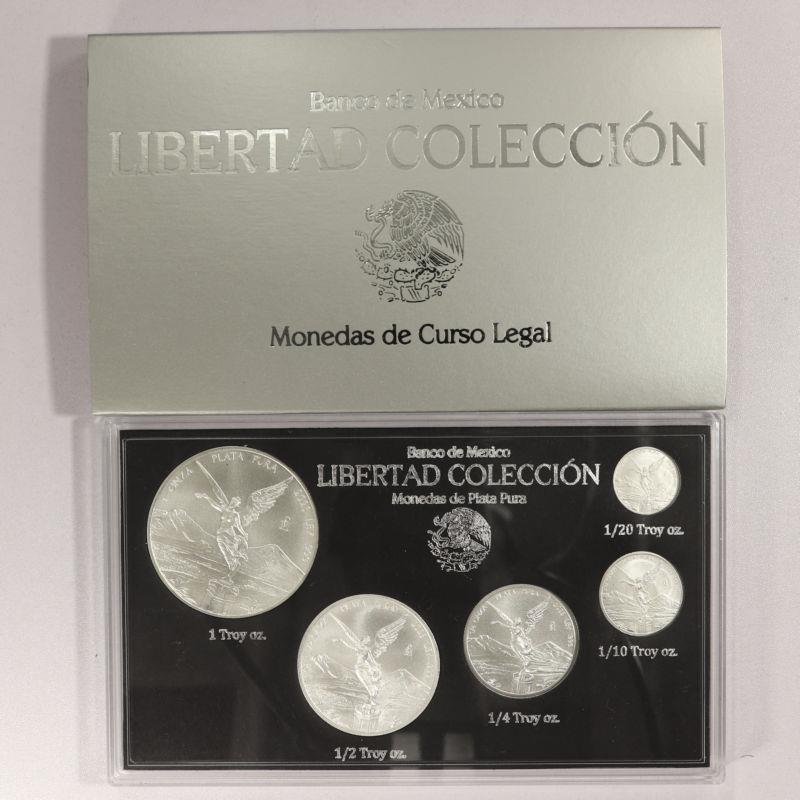 2023 5pc BU Mexican Silver Libertad Set -Sealed Mint Set with Display-