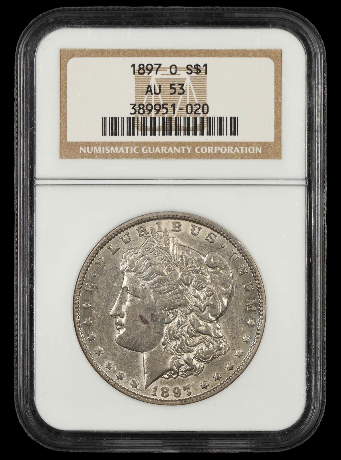 1897 O $1 NGC AU-53