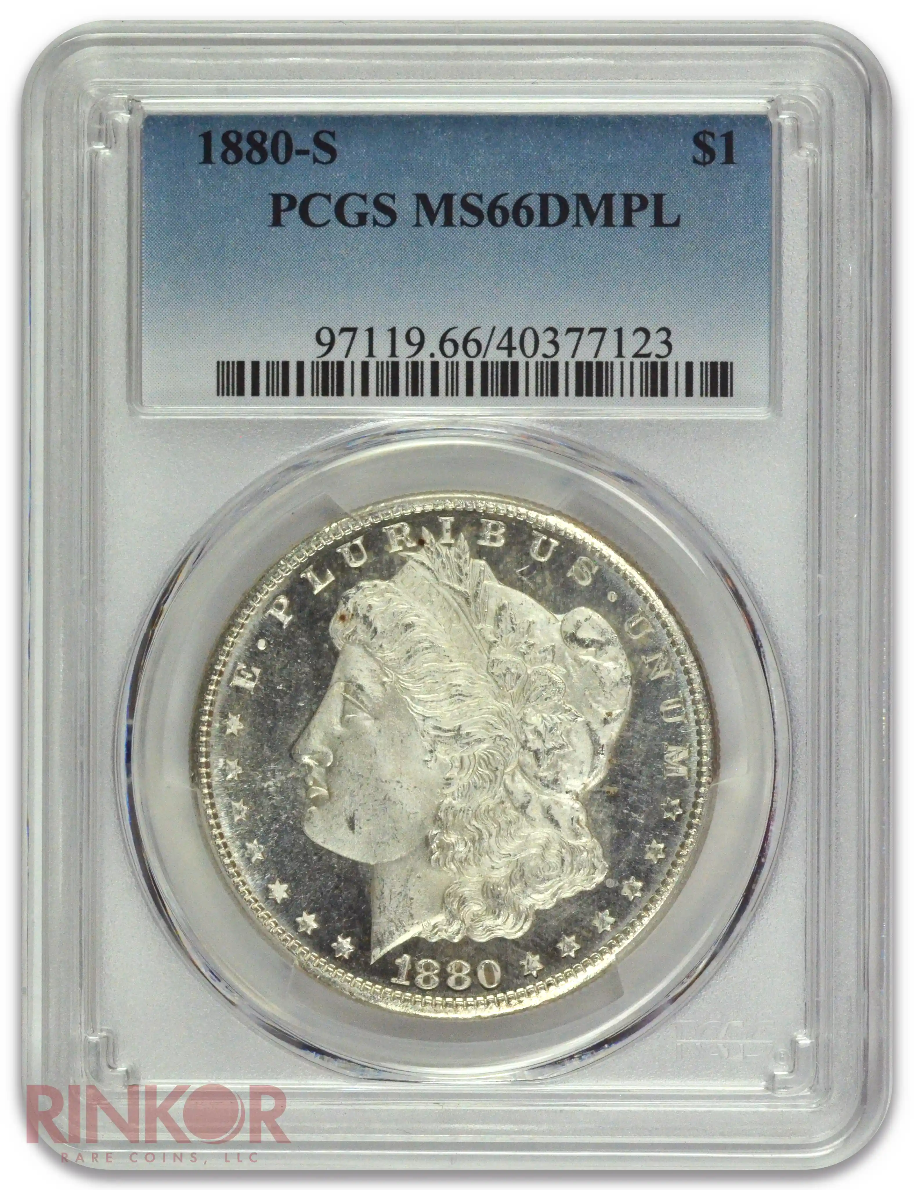 1880-S $1 Morgan Dollar PCGS MS 66 DMPL