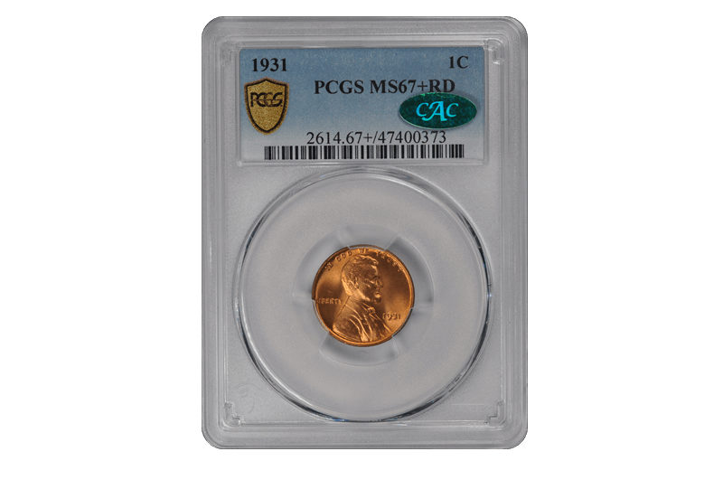 1931 Lincoln Wheat PCGS (CAC) RD 67+ 