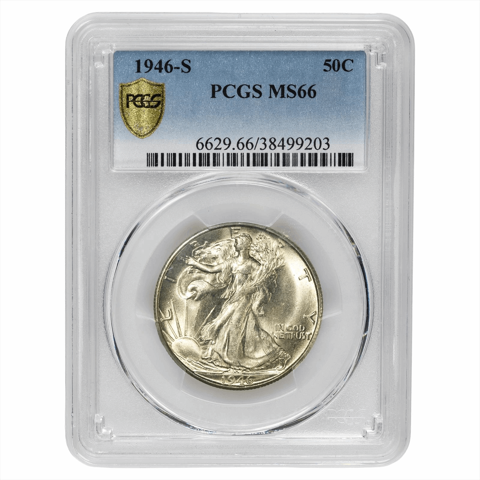 1946-S Walking Liberty Half Dollar 50C PCGS MS 66