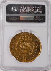 1751SO J Chile Gold 8 Escudo NGC AU58 LUZ WINGS 