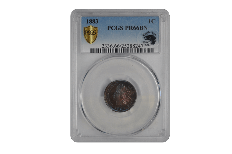 1883 1C Indian Cent - Type 3 Bronze PCGS BN #3530-1 PR66
