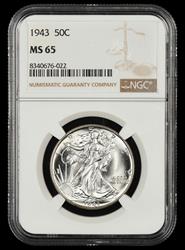 1943 50C NGC  MS65