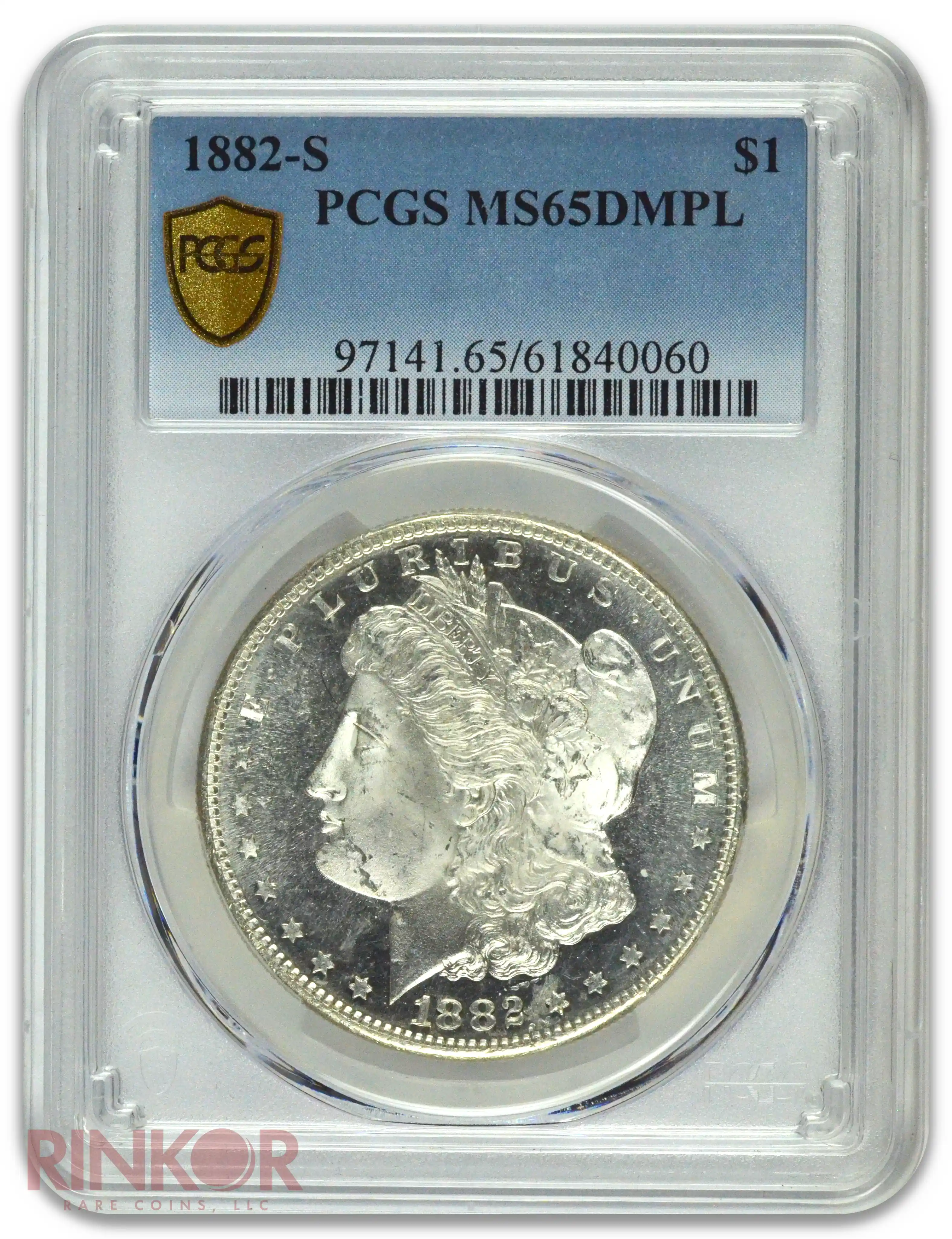 1882-S $1 Morgan Dollar PCGS MS 65 DMPL 