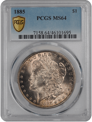 1885 $1 Morgan Dollar PCGS  #3587-21 MS64