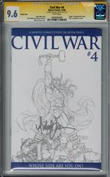 Civil War #4 CGC Signature Series 9.6 (Marvel, 2006) Signed by Michael Turner 