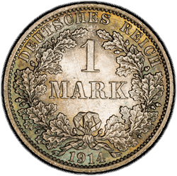 View 1914-A Germany-Empire. Mark. PCGS MS67, Toned  image 2