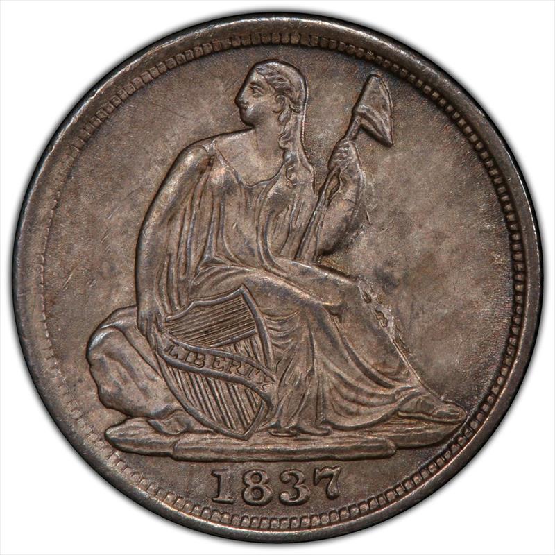 1837 No Stars, Small Date H10C PCGS MS65  CAC 