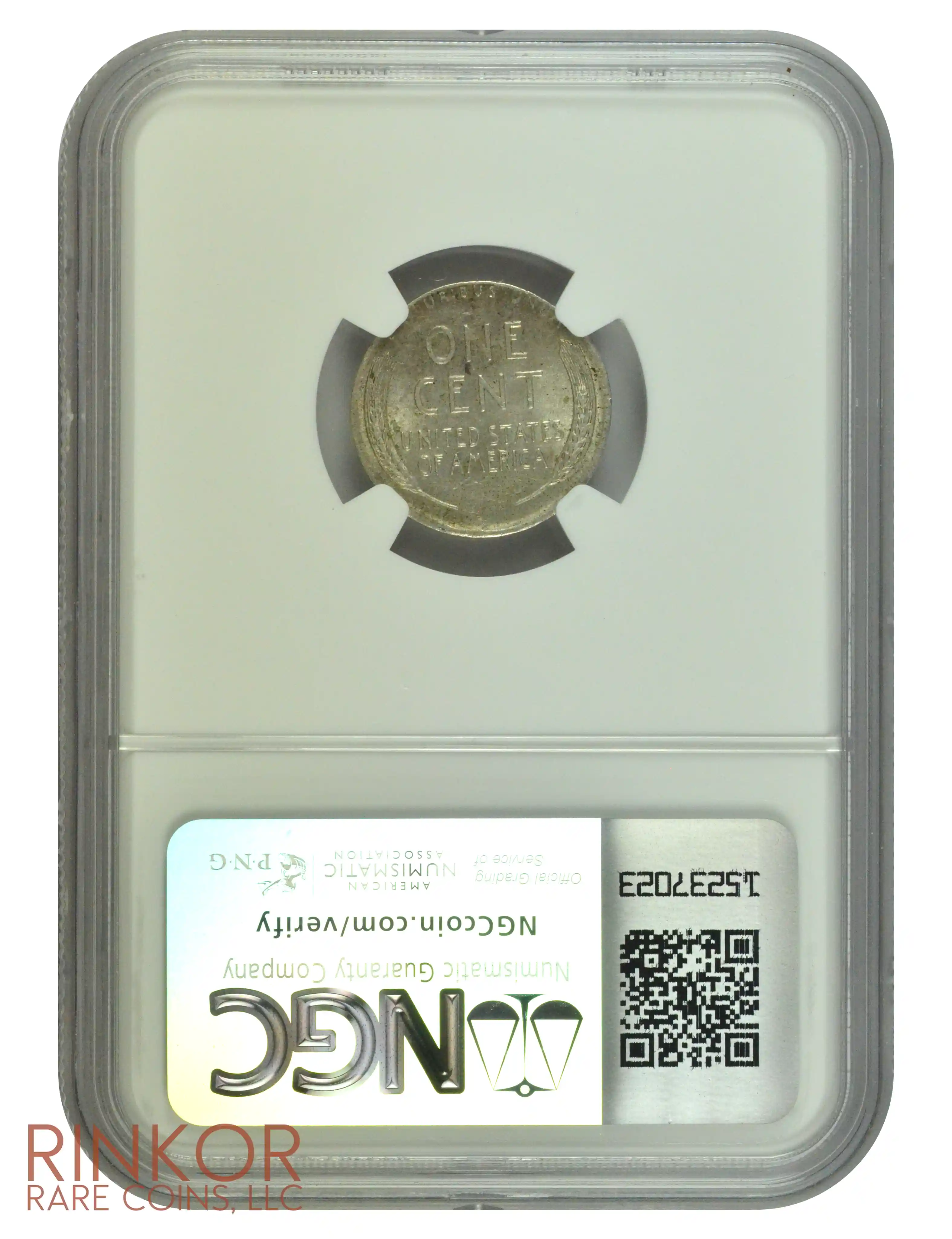 1956 Wheat Cent Mint Error Struck On 10 Cent Blank NGC MS 62