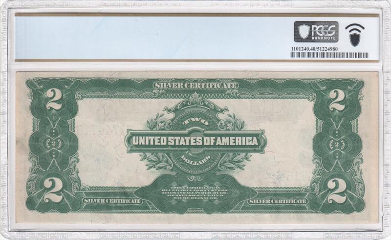Fr. 258 1899 $2 Silver Certificate Mini Porthole PCGS EF40  