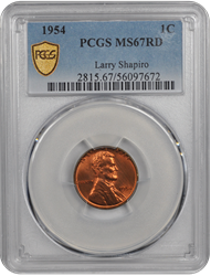 1954 Lincoln PCGS RD 67