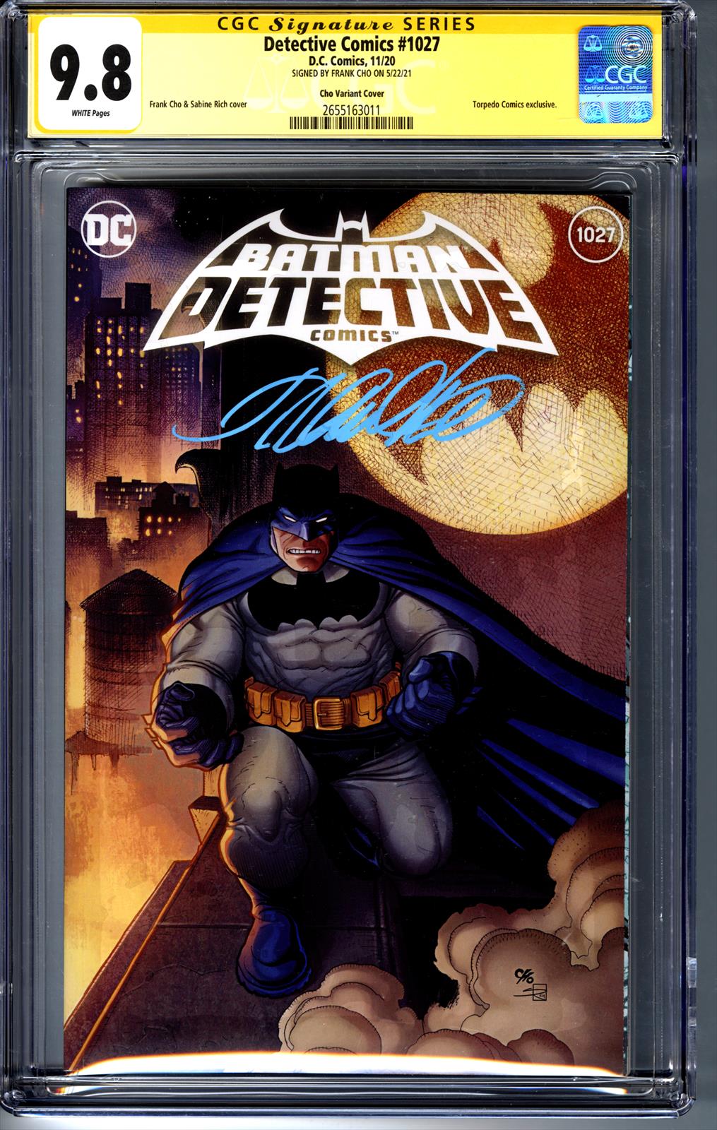 Detective Comics #1027 CGC 9.8 Signature Series Signed by Frank Cho(Cho Variant) 
