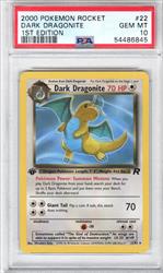 2000 Pokemon Rocket Dark Dragonite 1st Edition PSA GEM MT 10 
