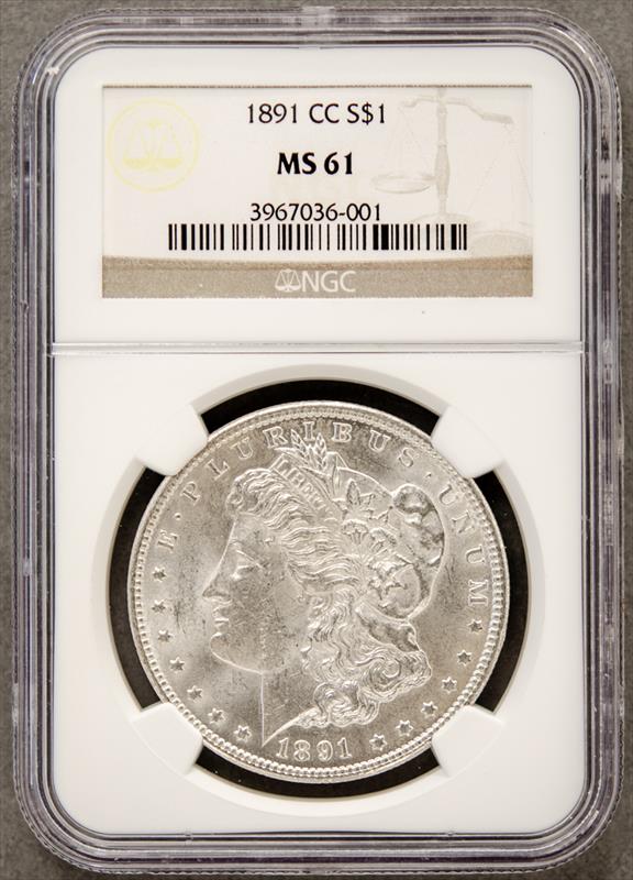 1891-CC $1 NGC MS61 