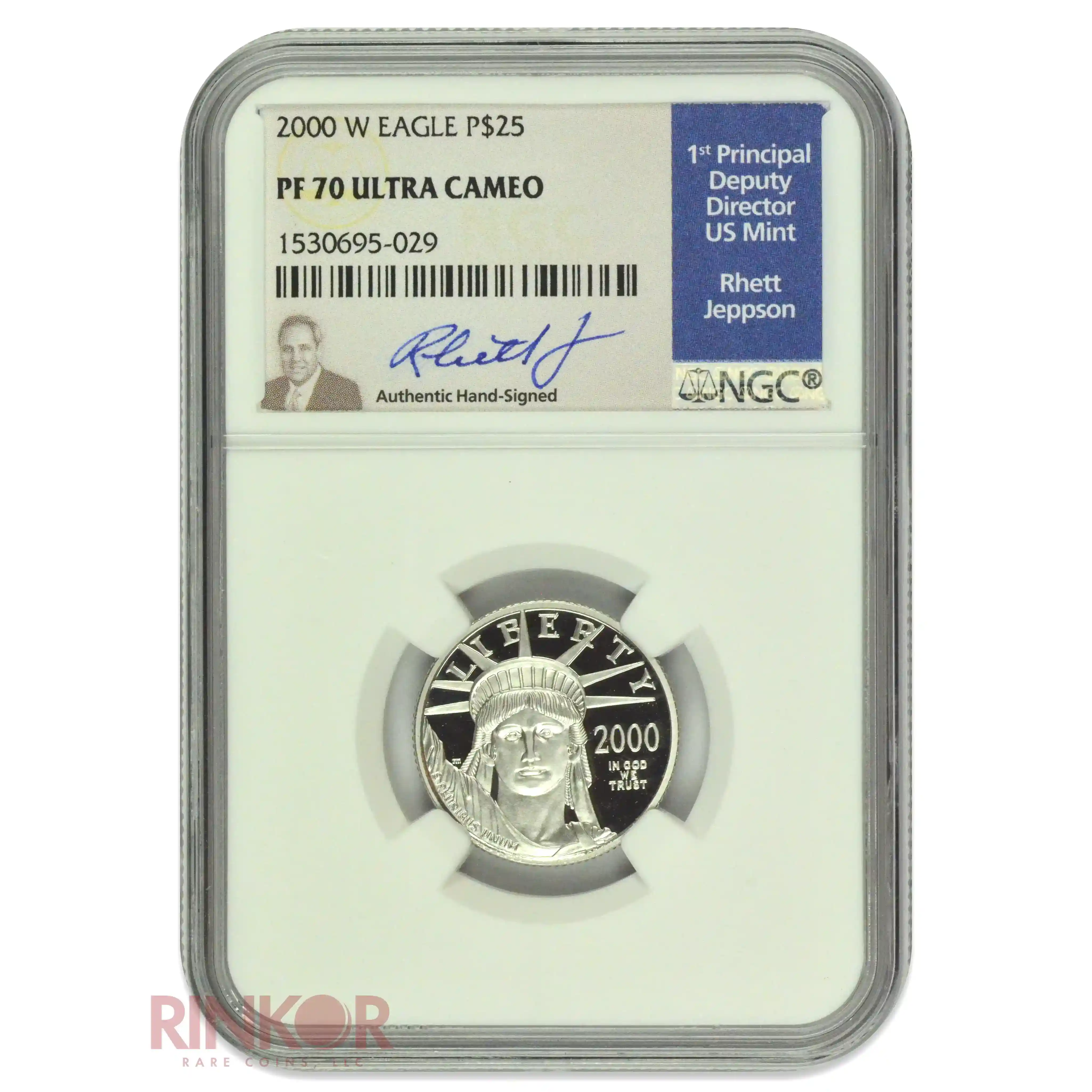 2000-W Platinum 1/4oz Eagle P$25 NGC PF 70 